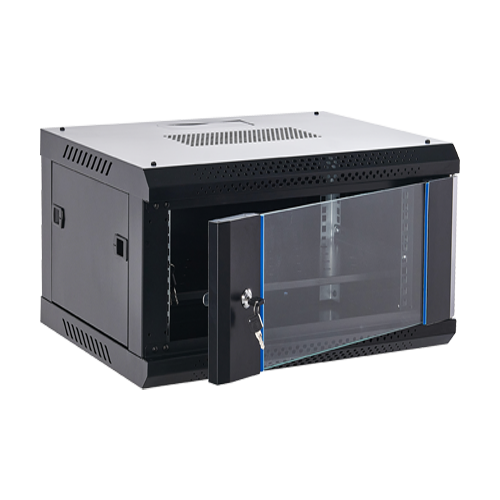 Rack perete 4U 19'' 600x450, capacitate incarcare 80 Kg, negru [2]