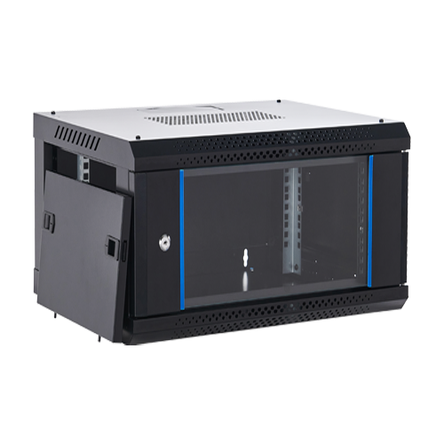 Rack perete 4U 19'' 600x450, capacitate incarcare 80 Kg, negru [4]