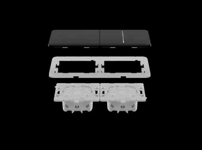 Rama Cu 2 Pozitii Pentru Lightswitch Combinat [2]