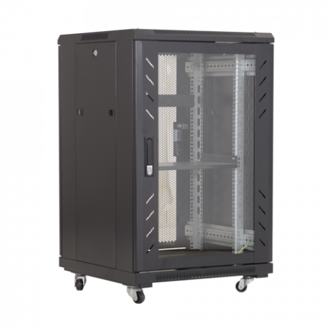 Cabinete Metalice (Rack-uri) - Rack podea 18U 19" 600x800, capacitate incarcare 500 Kg, negru