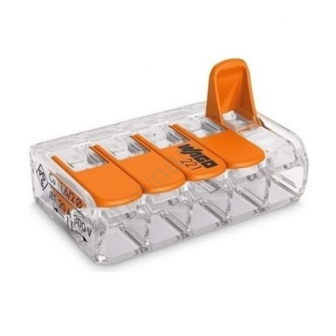 Electrice - Conector derivatie wago slim 5poli 2X0.5-4mm