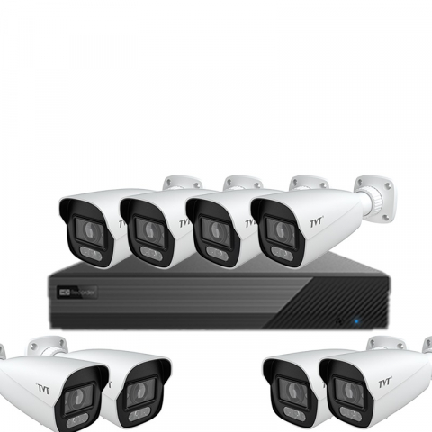 Kit Supraveghere Exterior - Kit IP TVT 8 Camere 6MP Exterior