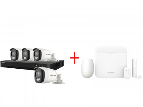 Kit-uri Promotionale - Pachet Supraveghere HIKVISION AcuSense ColorVu & Alarmare HIKVISION