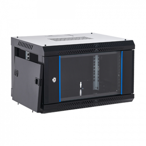 Rack perete 4U 19'' 600x450, capacitate incarcare 80 Kg, negru [3]