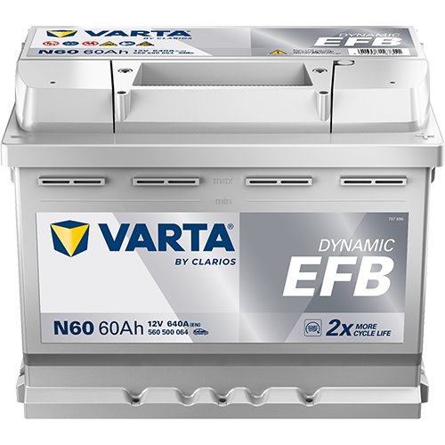 ACUMULATOR VARTA AUTOMOTIVEEFB 12V 60AH 640A N60 242X175X190 + DR [1]