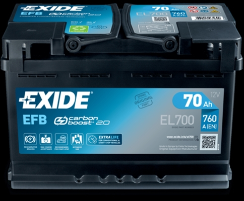 EXIDE EFB 70AH 760A 278X 175X190 +DR [1]