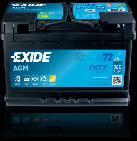 EXIDE AGM 72AH 760A 278X 175X190 +DR [2]