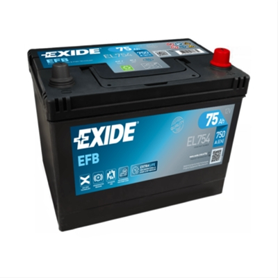BATERIE EXIDE EFB 75AH 750A 270X 173X222 +DR [1]