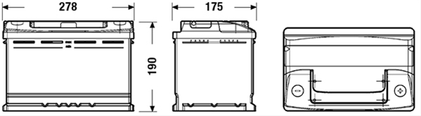 EXIDE CLASSIC 70AH 640A 278X 175X190 +DR [2]