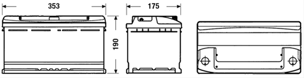 EXIDE CLASSIC 90AH 720A 353X 175X190 +DR [2]