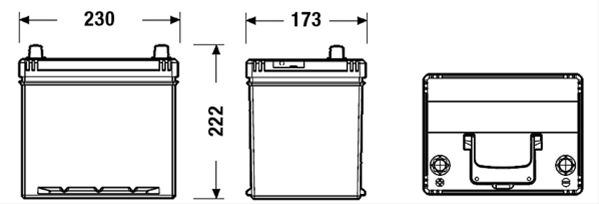 EXIDE EXCELL 60AH 480A 230X 173X222 +STG [2]