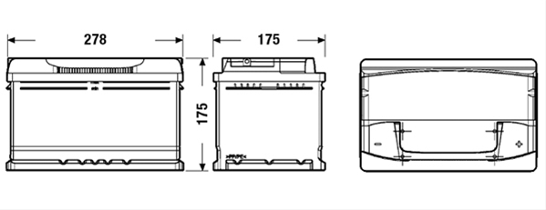EXIDE PREMIUM 72AH 720A 278X 175X175 +DR [2]