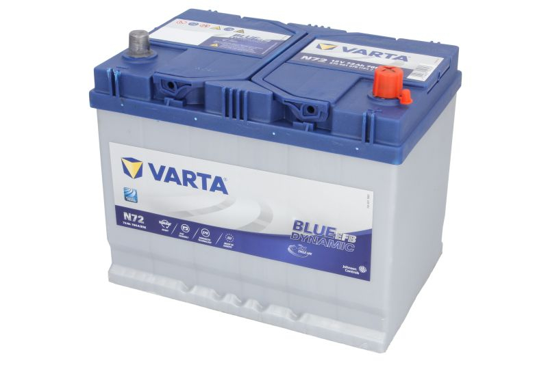 VARTA BLUE DYNAMIC EFB 12V 72AH 760A N72 261X175X218.5 +DR [2]