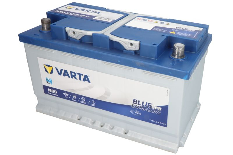 VARTA BLUE DYNAMIC EFB 12V 80AH 800A N80 314X175X190 +DR [2]