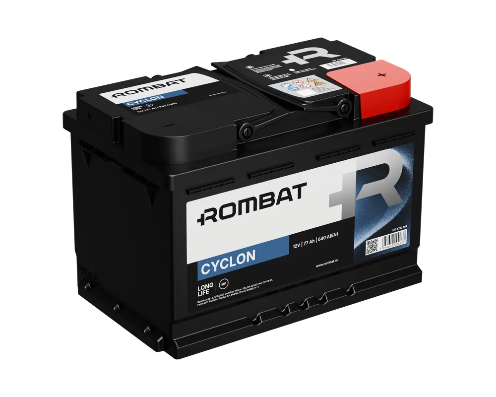 Baterii auto - ACUMULATOR ROMBAT CYCLON 77AH 640A 278X175X190 +DR