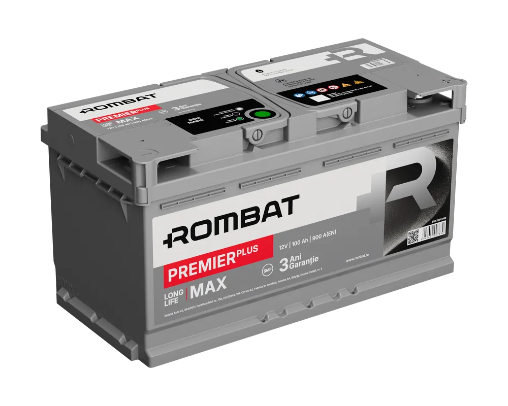 Baterii auto - ACUMULATOR ROMBAT PREMIER PLUS 100AH 900AH 190X175X353 + DR