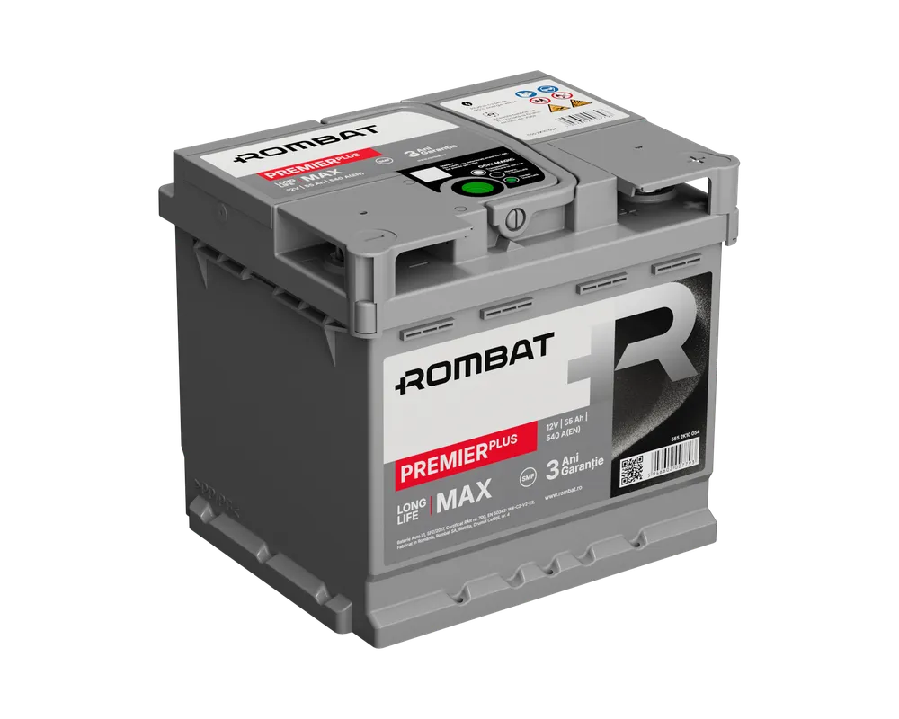 Baterii auto - ACUMULATOR ROMBAT PREMIER PLUS 55AH 540AH 190X190X207 + DR