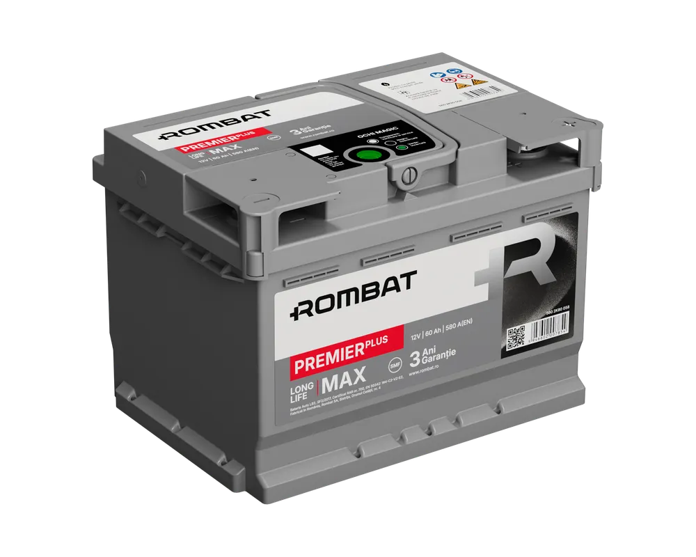 Baterii auto - ACUMULATOR ROMBAT PREMIER PLUS 60AH 580AH 175X175X242 + DR