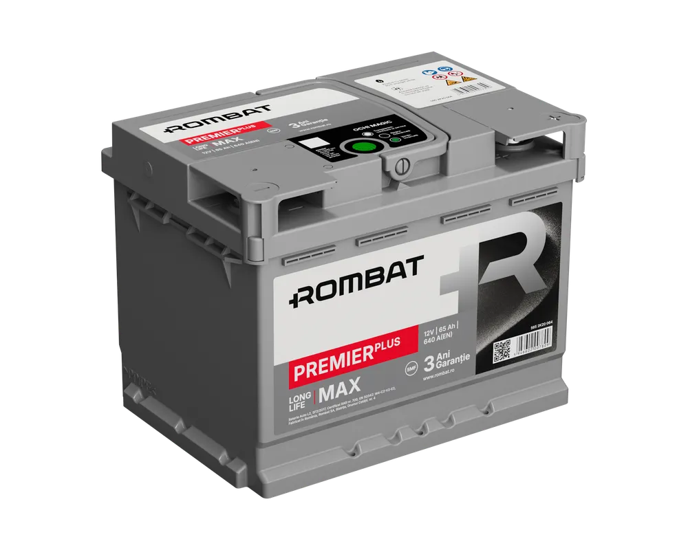 Baterii auto - ACUMULATOR ROMBAT PREMIER PLUS 65AH 640AH 190X190X242 + DR