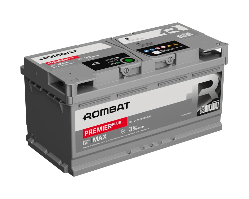 Baterii auto - ACUMULATOR ROMBAT PREMIER PLUS 90AH 850AH 175X175X353 + DR