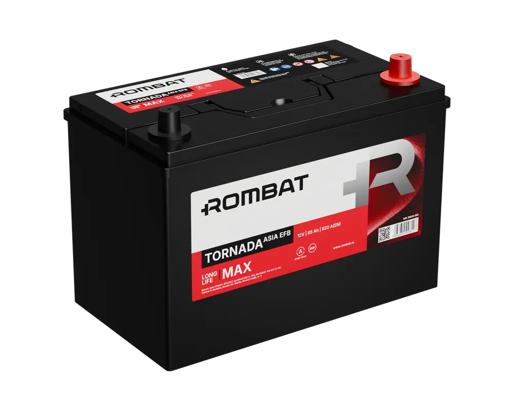 Baterii auto - ACUMULATOR ROMBAT TORNADA ASIA EFB 85AH 820A +DR