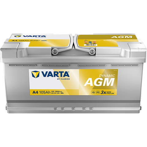 Baterii auto - ACUMULATOR VARTA AUTOMOTIVEAGM 12V 105AH 950A A4 394X175X190 + DR