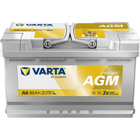 Baterii auto - ACUMULATOR VARTA AUTOMOTIVEAGM 12V 80AH 800A A6 315X175X190 + DR