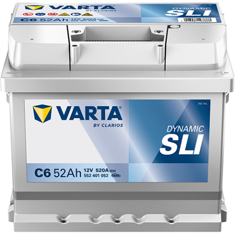 Baterii auto - ACUMULATOR VARTA AUTOMOTIVESLI 12V 52AH 520A C6 207X175X175 + DR