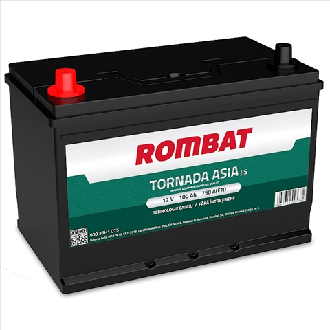 Baterii auto - ROMBAT TORNADA ASIA 100AH 750A 305X179X222 +STG