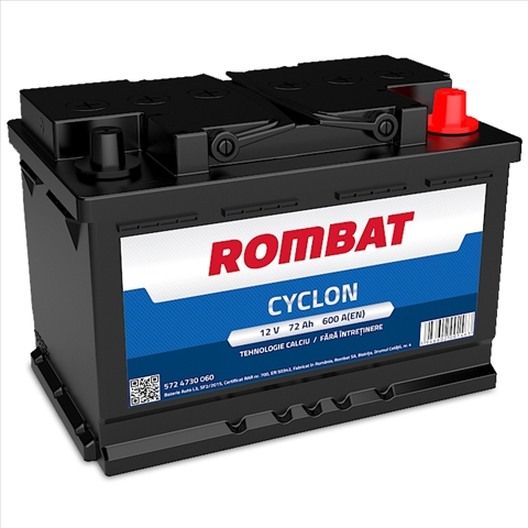 ROMBAT CYCLON 72AH 600A 278X175X190 +DR [1]