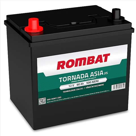 Baterii auto - ROMBAT TORNADA ASIA 60AH 500A 230X172X222 +STG
