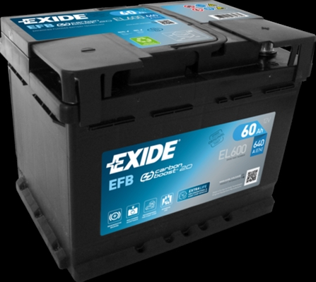 Baterii auto - EXIDE EFB 60AH 640A 242X 175X190 +DR