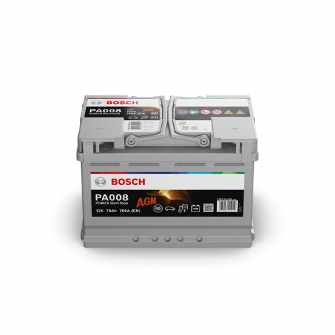 Baterii auto - BOSCH POWER AGM 12 V PA008 70AH 760A 278X175X190 +DR