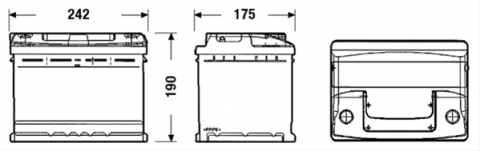 EXIDE CLASSIC 55AH 460A 242X 175X190 +DR [1]