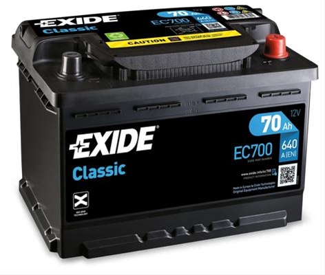 Baterii auto - EXIDE CLASSIC 70AH 640A 278X 175X190 +DR