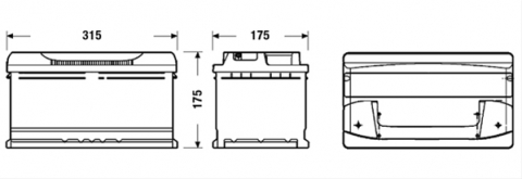 EXIDE EXCELL 80AH 700A 315X 175X175 +DR [1]