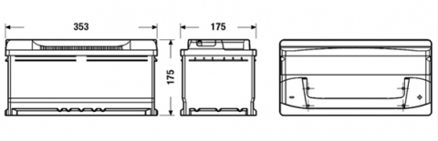 EXIDE EXCELL 85AH 760A 353X 175X175 +DR [1]