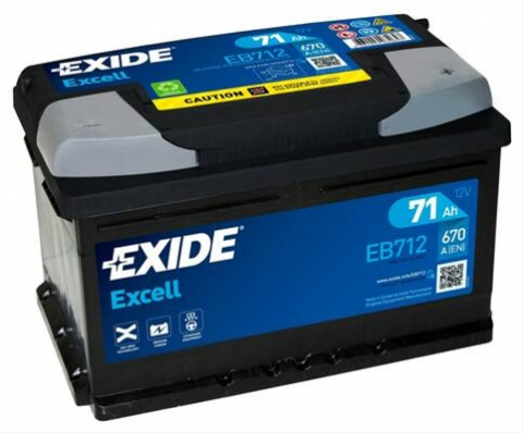 Baterii auto - EXIDE EXCELL 71AH 670A 278X 175X175 +DR