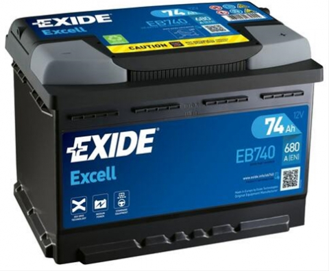Baterii auto - EXIDE EXCELL 74AH 680A 278X 175X190 +DR