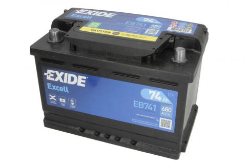 Baterii auto - EXIDE EXCELL 74AH 680A 278X 175X190 +STG