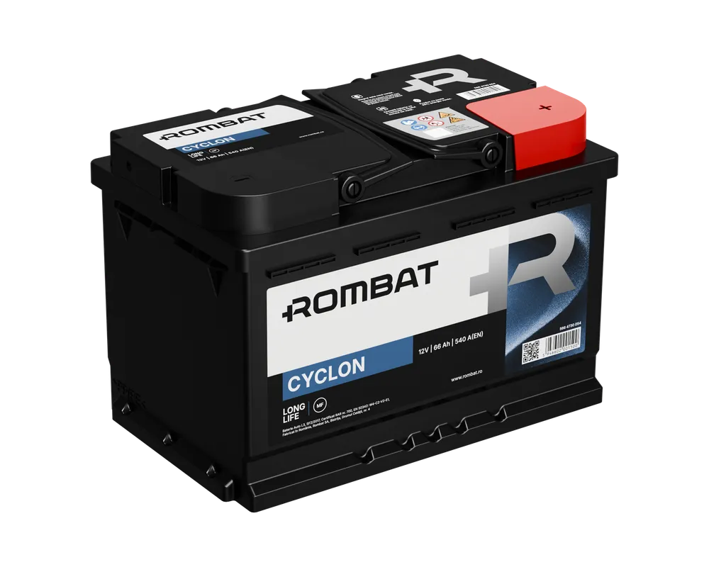 Baterii auto - ROMBAT CYCLON 66AH 540A 278X175X190 +DR