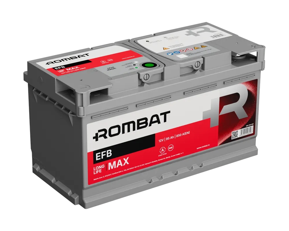 Baterii auto - ROMBAT EFB 95AH 850A 353X175X190 + DR