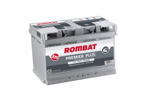 Baterii auto - ROMBAT PREMIER PLUS 75AH 750AH 278X175X190 + DR