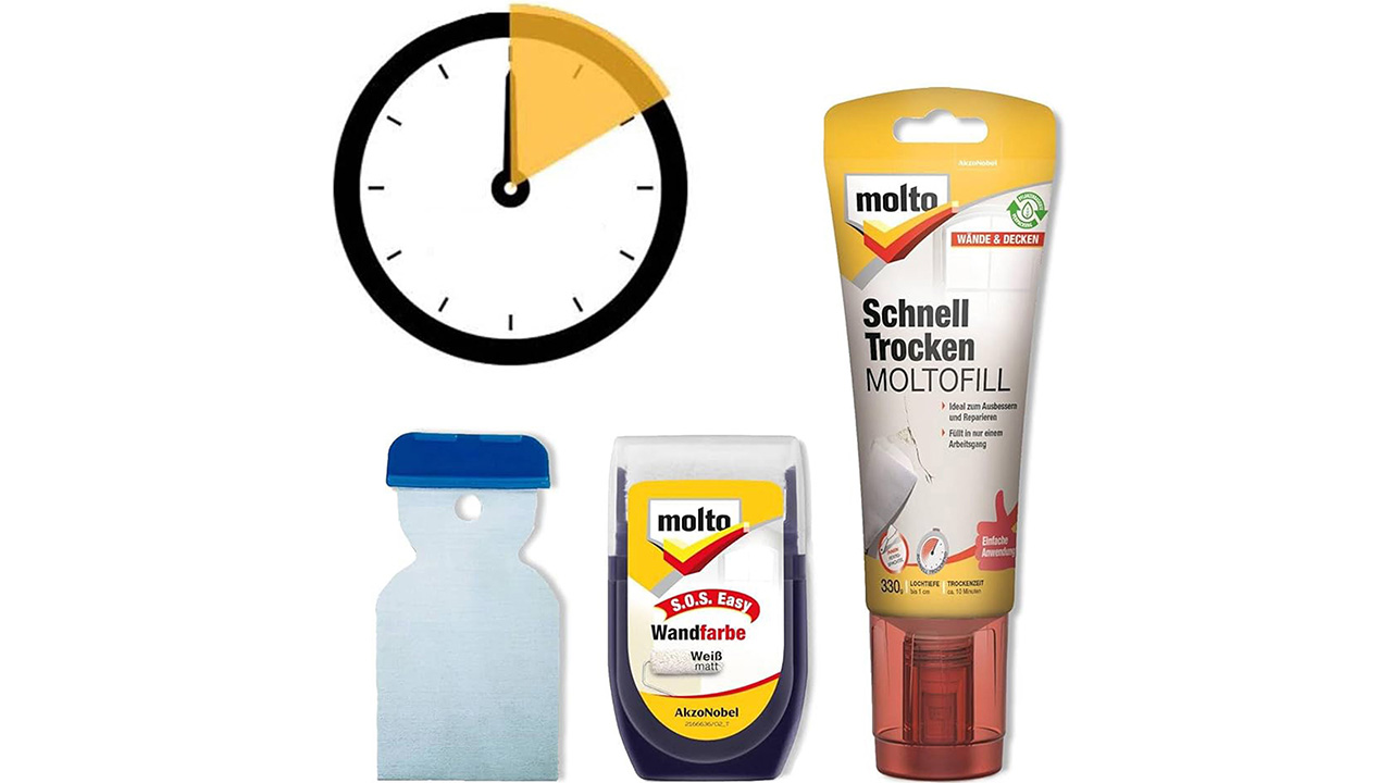 Repară rapid și eficient pereții și tavanul cu setul Molto Blitz DIY