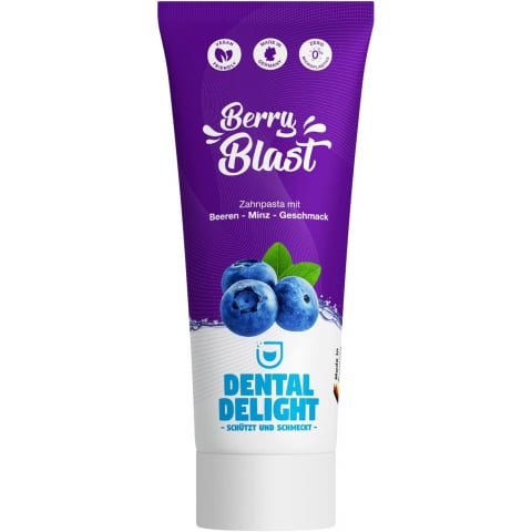 Pastă de Dinţi Vegană cu Aromă Intensă de Afine şi Mentă, Berry Blast, Dental Delight, 75ml [1]