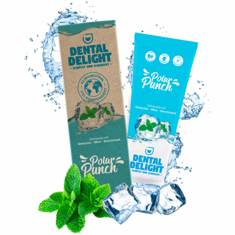 Pastă de Dinţi Vegană cu Aromă Intensă de Mentă, Polar Punch, Dental Delight, Made in Germany, 75ml [3]
