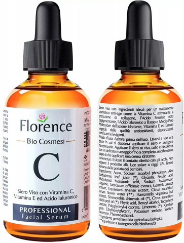 Ser cu Vitamina C, Acid Hialuronic, Vitamina E, Florence Bio, Antirid, Anti-imbatranire, iluminator, Organic, Vegan, 60ml [2]