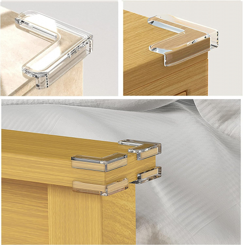 Set 20 Protecţii Colţuri Mobilă Copii, Protecţie Masă, Noptieră, Din Silicon, Cu Adeziv, Transparente [4]