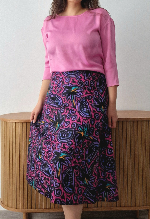 bluza-dama-matase-roz-deschis-guler-rotund [2]