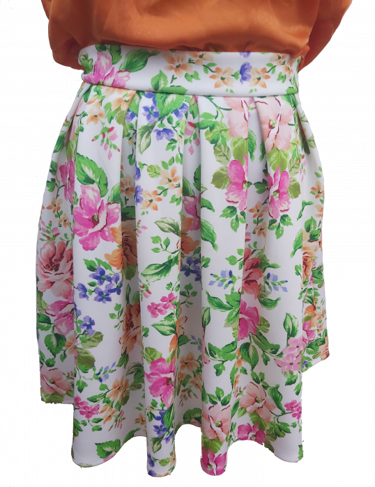 fusta-dama-scuba-florala-plisata-alba [3]